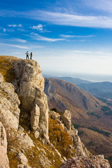 Fototapeta premium Hiking in the Crimea mountains