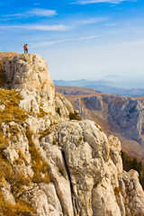 Fototapeta premium Hiking in the Crimea mountains