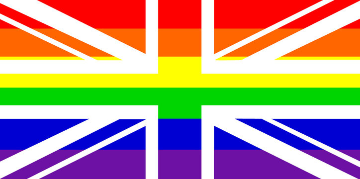 Union Jack rainbow flag