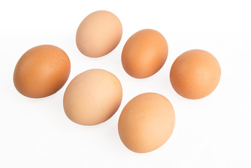 eggs isolated on white background
