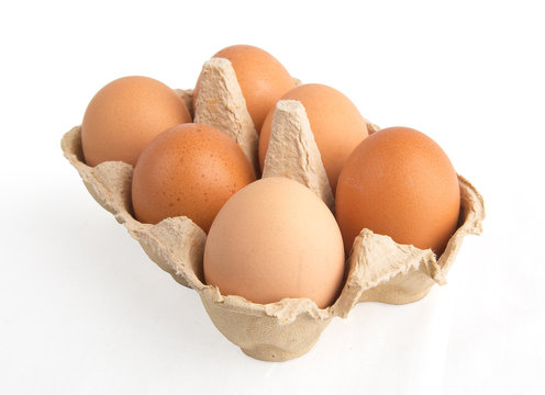 eggbox isolated on white background