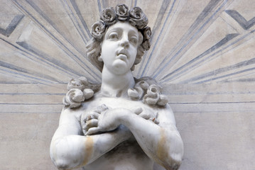 Roma, piazza Capodiferro, la fontana (part.)