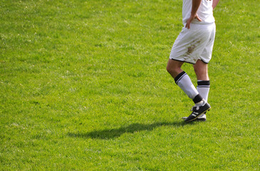 Fototapeta na wymiar Soccer player on the field