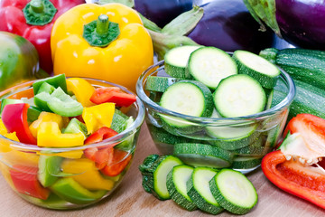 Légumes variés prêts à être cuisinés