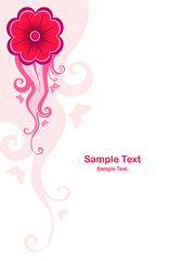 Background with pink floral design element