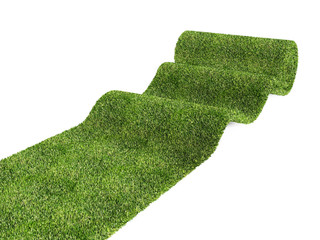 rolling eco green carpet