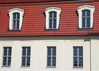 Fototapeta na wymiar Hausfassade Gutshaus Gützkow, Mecklenburg