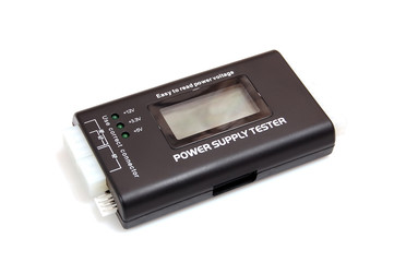 Obraz premium Power supply tester on white
