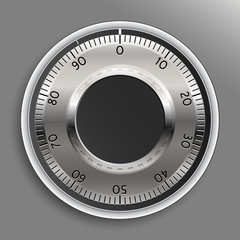 Combination Lock. Combination Safe Lock. Vector Illustration.