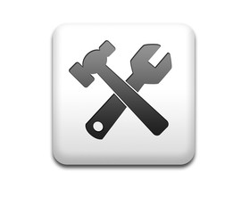 Boton cuadrado blanco herramientas