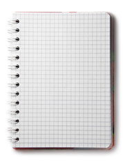 Notepad isolated on the white background