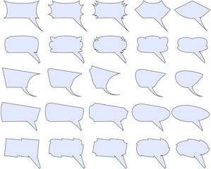 Thought, Speech Bubbles set