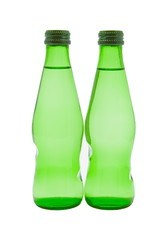 Bottles of water isolated on the white