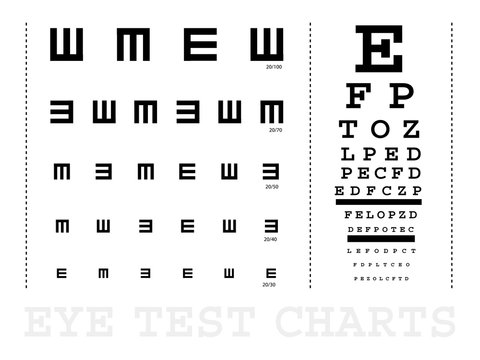 Eye Chart Snellen Eye Chart Wall Chart with Hand Pointer and Eye