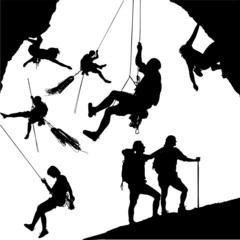 Climber Silhouettes