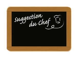 Obraz premium ardoise suggestion du chef