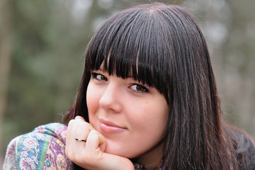 Portrait of the beautiful girl