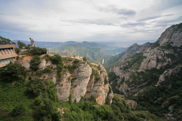 Fototapeta na wymiar View from Monastery Montserrat, Spain