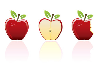 Red apple set