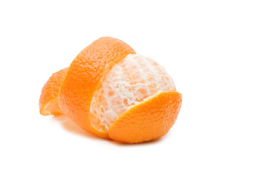 Photo of a fresh tangerine on white