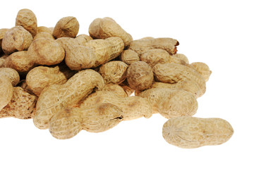 peanuts on the white