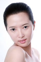 Close-up portrait of sexy asian young woman