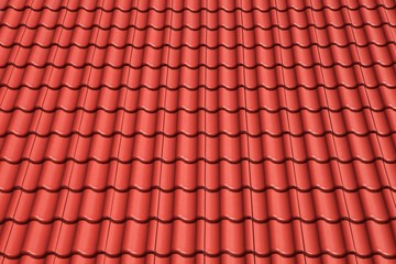 Neubau Dachstuhl Dachfannen rote Dachziegel