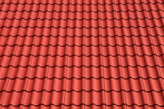 Neubau Dachstuhl Dachfannen rote Dachziegel