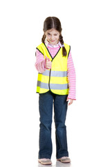 little girl advice to use the reflective clothing