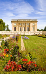 Le Petit Trianon and garden in Versailles Chateau