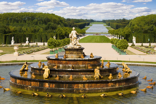 Latona Fountain and great perspective of Versailles gardens