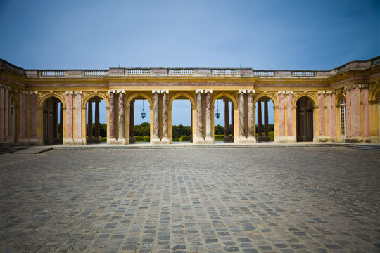 The peristyle of the Gran Trianon. Versailles Chateau, France