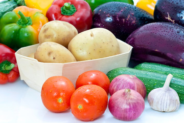 Variété de légumes frais du marché