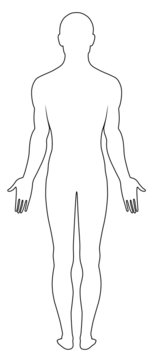 sketch outline of human body