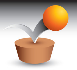 Generic orange ball bouncing