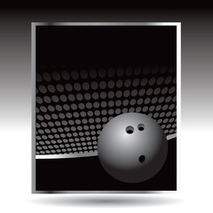 bowling ball black halftone template