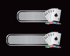 playing cards silver checkered tabs