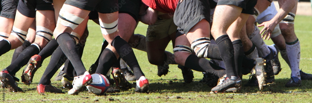 Sticker rugby scrum