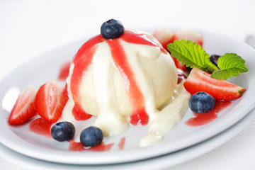 Dumplings with strawberry - knoedel