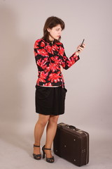 a young woman on the phone