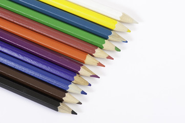 Buntstifte, isoliert auf weiß