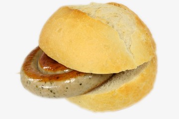 Br&ouml;tchen mit Bratwurstschnecke