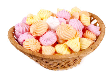 Basket isolated marshmallow