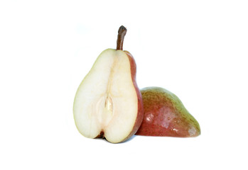 Two halves of a pear