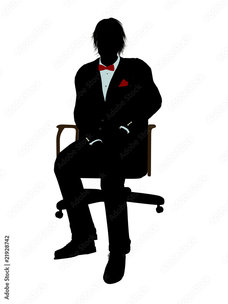 Wall mural male business silhouette