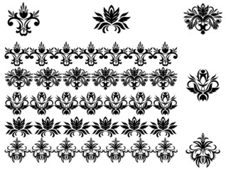 Flower patterns and borders