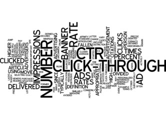 Fototapeta na wymiar Click Through Rate (CTR) - Online Advertising