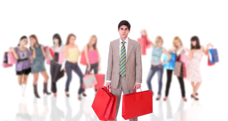 Fototapeta premium Handsome young man shopping