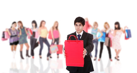 Handsome young man shopping