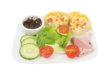 Ham and quiche salad